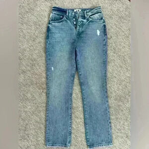 Lovers + Friends Revolve Reece High Rise Rigid Slim Straight Jeans Size 25